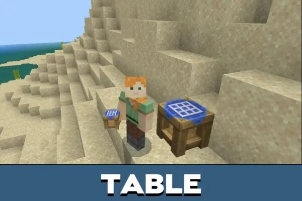 Table from Furniture Builder Mod for Minecraft PE