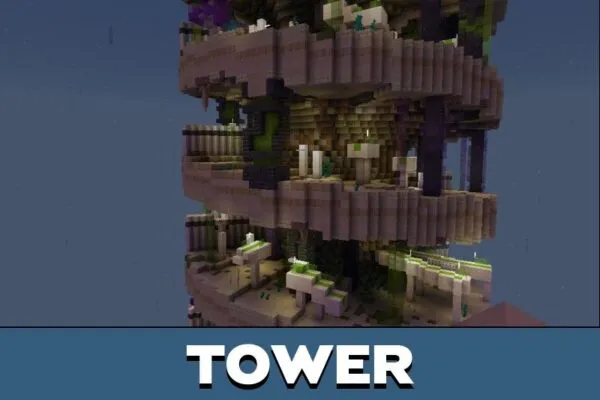 Tower from Alien Parkour Map for Minecraft PE
