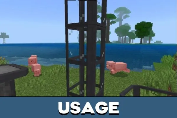 Usage from Conveyor Tube Mod for Minecraft PE