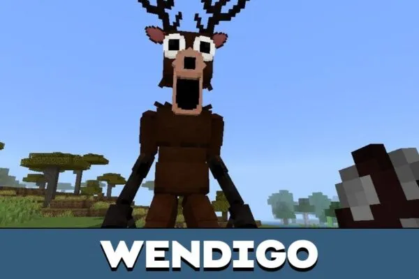 Wendigo from 99 Night Forest Mod for Minecraft PE