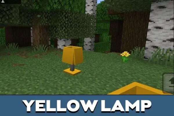 Yellow Lamp from Paintable Furniture Mod for Minecraft PE