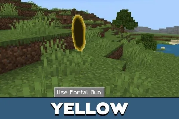 Yellow Portal Gun Mod for Minecraft PE