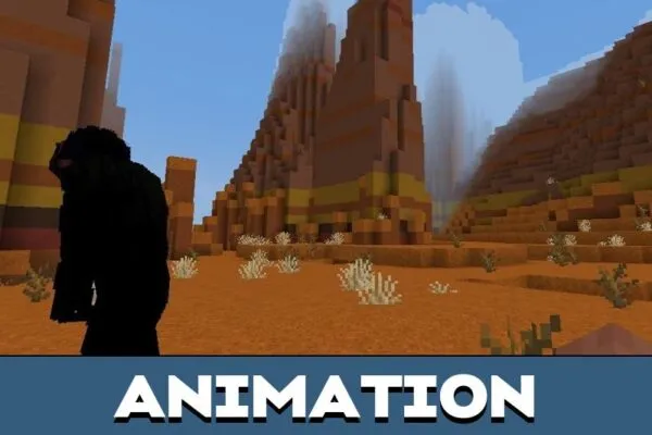 Animation from Disturbed Dweller Mod for Minecraft PE