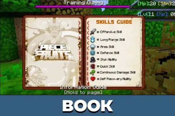 Book from Blox Fruit Mod for Minecraft PE