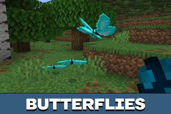 Butterflies from Tempered in Flame Mod for Minecraft PE