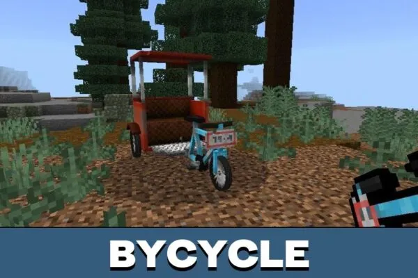Bycycle from Rickshaw Mod for Minecraft PE