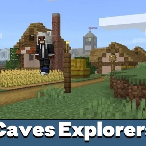 Caves and Cliffs Explorers Map for Minecraft PE