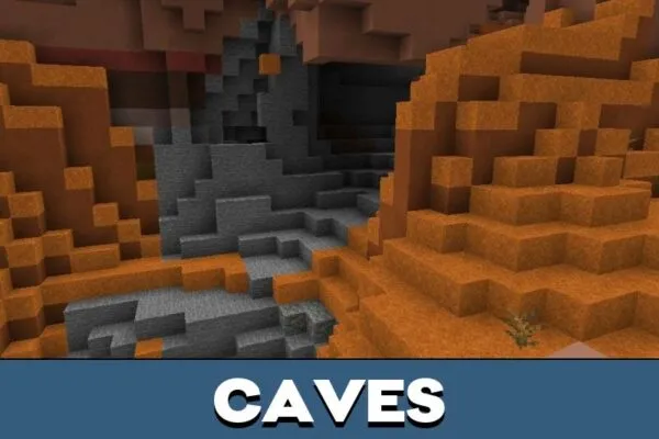 Caves from Hyper Visuals Texture Pack for Minecraft PE