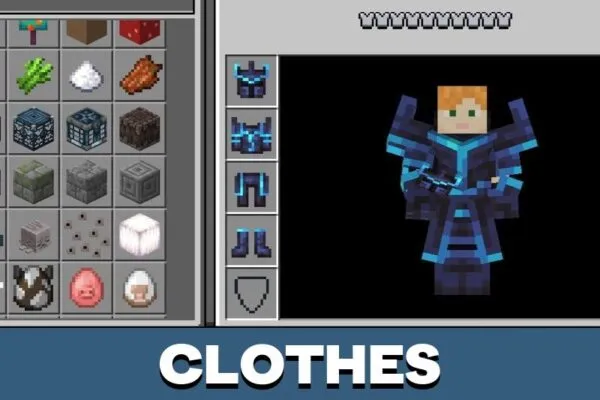 Clothes from Dark Lightning Armor Mod for Minecraft PE