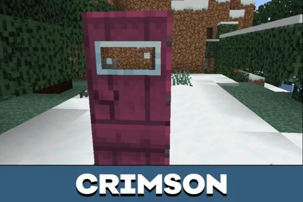 Crimson Glass Doors Texture Pack for Minecraft PE