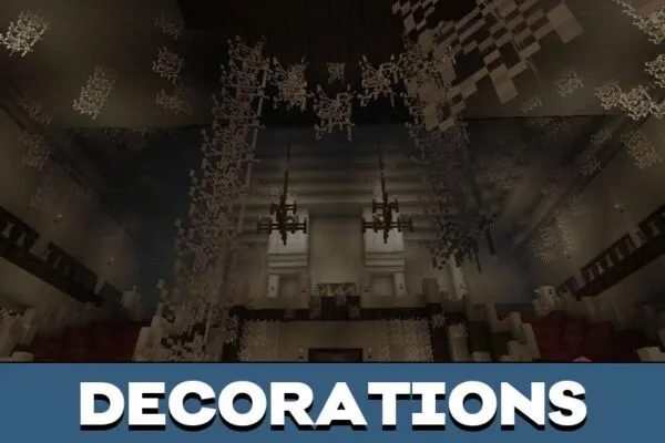 Decorations from House of Screams Map for Minecraft PE