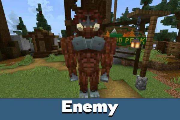 Enemy from Bigfoot and Yeti Mod for Minecraft Bedrock