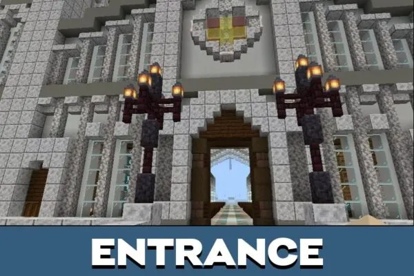 Entrance from White Cathedral Map for Minecraft PE