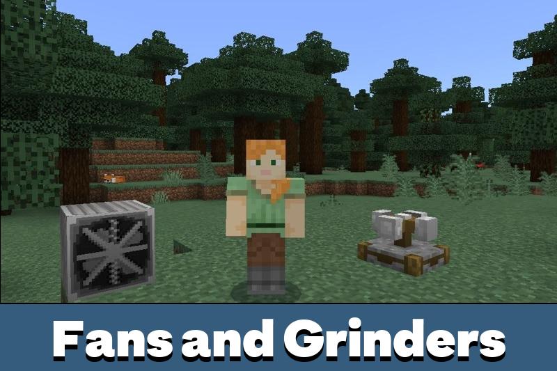 Download Fans and Grinders Mod for Minecraft Bedrock Edition