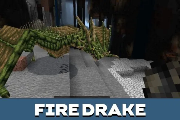 Fire Drake from Forgotten Legends Mod for Minecraft PE