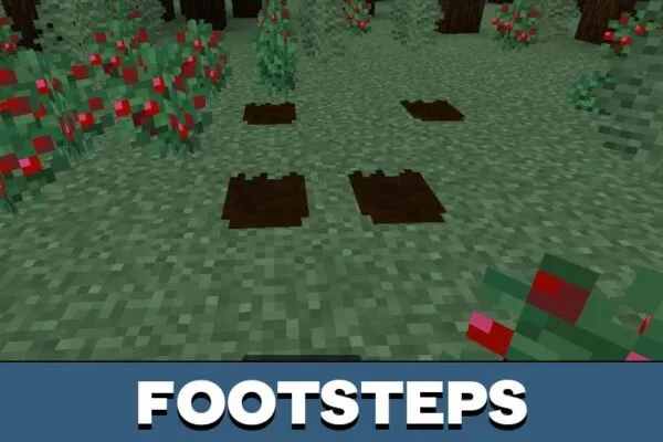 Footsteps from The Call of the Forest Mod for Minecraft PE
