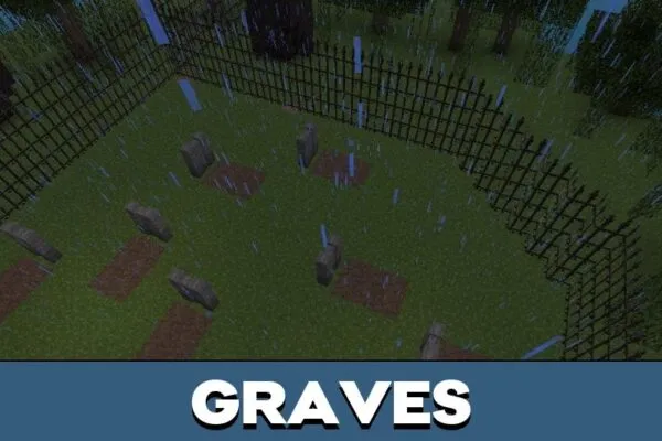 Graves from House of Screams Map for Minecraft PE
