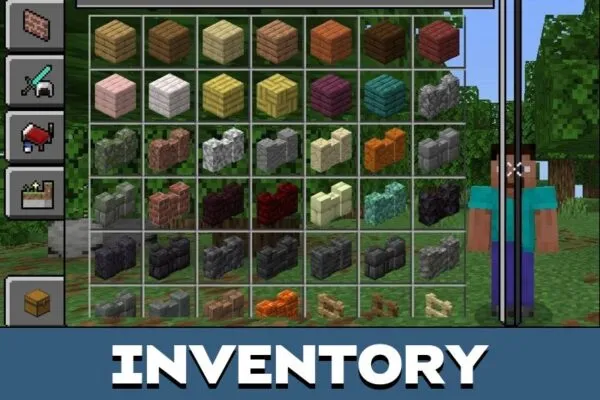 Inventory from Warriors Client Texture Pack for Minecraft PE