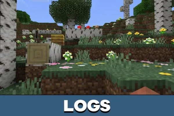 Logs from Birch Forest Mod for Minecraft PE