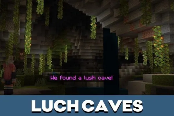 Lush Caves from Caves and Cliffs Explorers Map for Minecraft PE