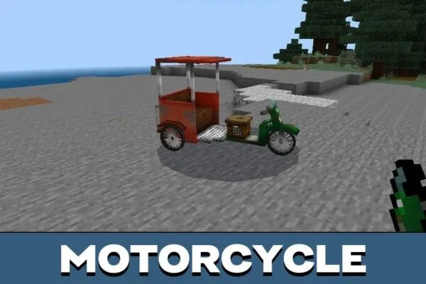 Motorcycle from Rickshaw Mod for Minecraft PE