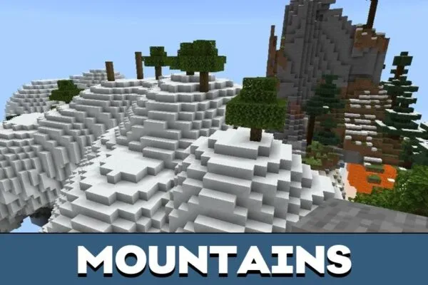 Mountains from Flying Island Map for Minecraft PE