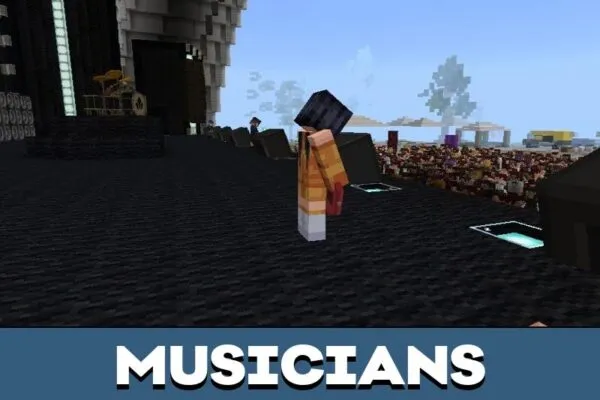 Musicians from Music Concert Map for Minecraft PE
