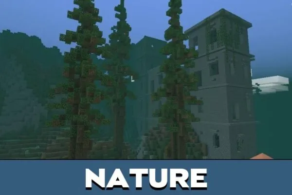 Nature from 100 Days Kraken Island Map for Minecraft PE