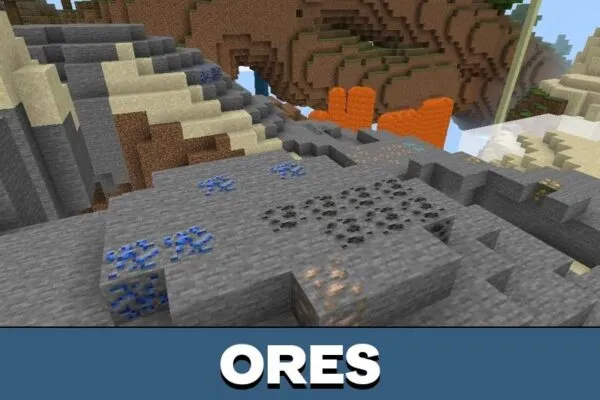 Ores from Flying Island Map for Minecraft PE