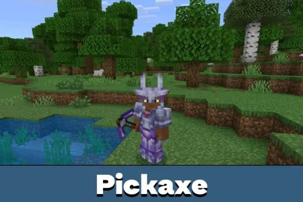 Pickaxe from Amethyst mod for Minecraft PE