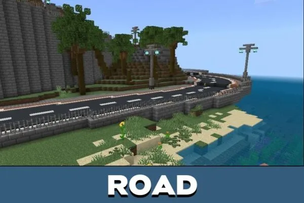 Road from Hawaii Map for Minecraft PE