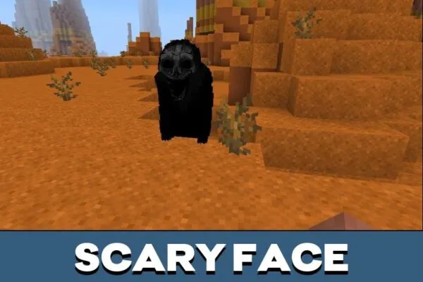 Scary Face from Disturbed Dweller Mod for Minecraft PE