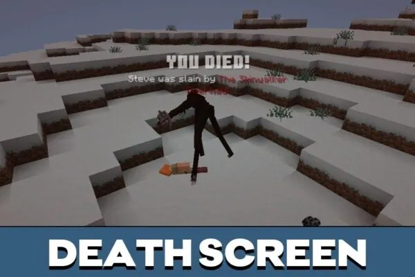 Death Screen from Skinwalker Mod for Minecraft PE