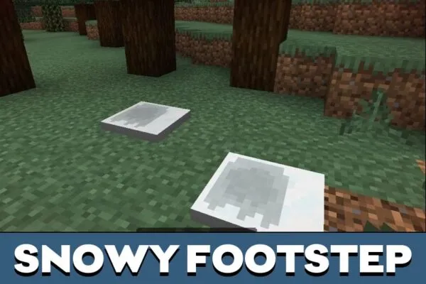 Snowy Footsteps from The Call of the Forest Mod for Minecraft PE