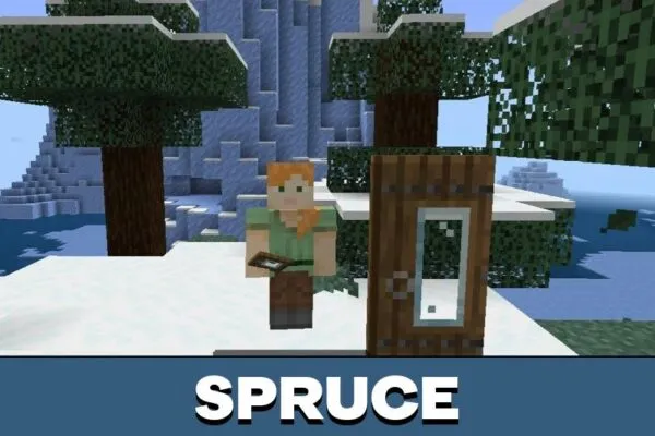 Spruce Glass Doors Texture Pack for Minecraft PE