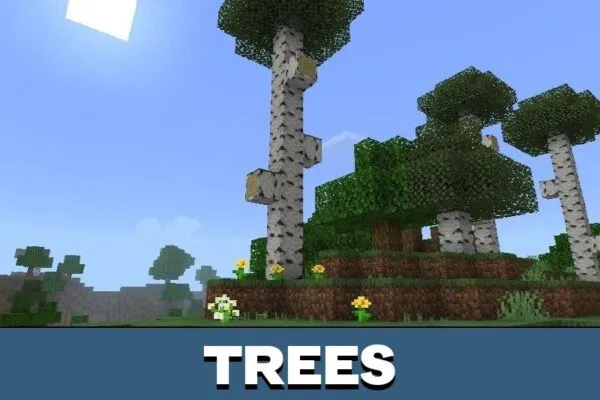 Trees from Birch Forest Mod for Minecraft PE