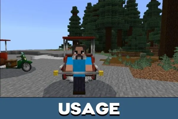 Usage of Rickshaw Mod for Minecraft PE