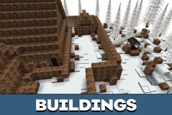 Buildings from Do Not Go There Map for Minecraft PE