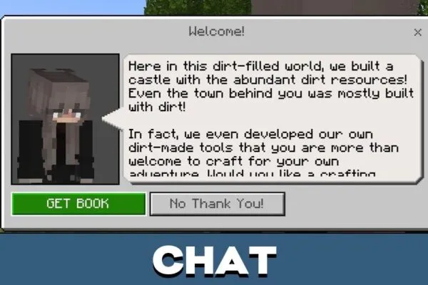 Chat from Noob Map for Minecraft PE