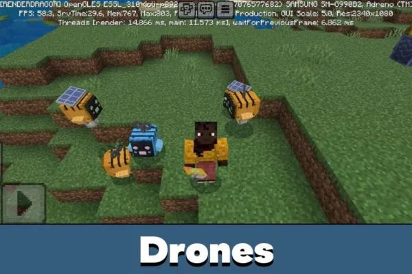 Drones from Neo Ecoligical Craft Mod for Minecraft PE