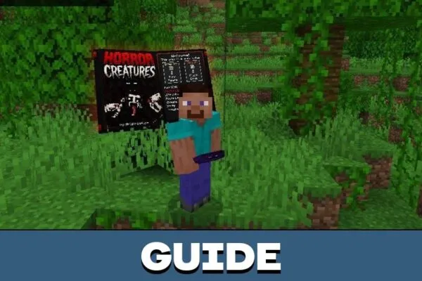 Guide from Horror Creatures Mod for Minecraft PE