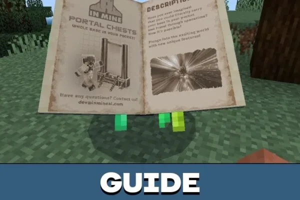 Guide from Portal Chests Mod for Minecraft PE