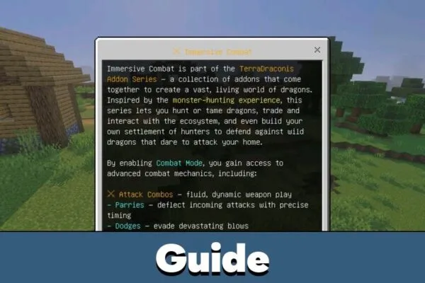 Guide from Mod Epic Fight cho Minecraft PE