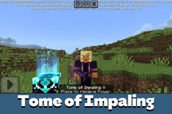 Impaling from Bewitched Mod for Minecraft PE