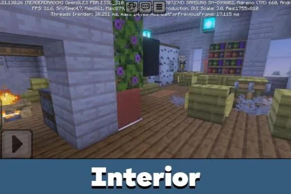 Interior from Survival Igloo House Map for Minecraft PE