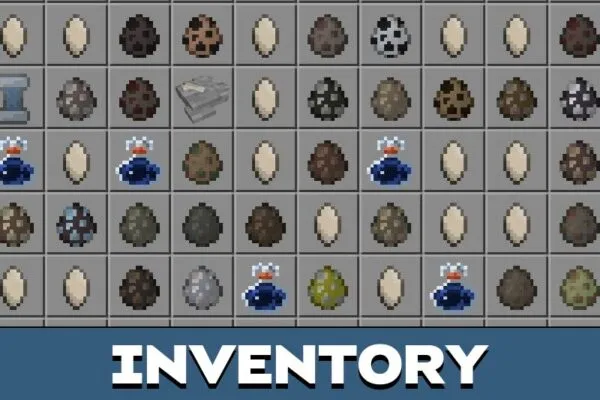 Inventory form Fossil Record Mod for Minecraft PE