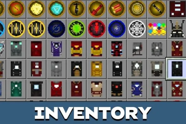 Inventory from Iron Man Mod for Minecraft PE
