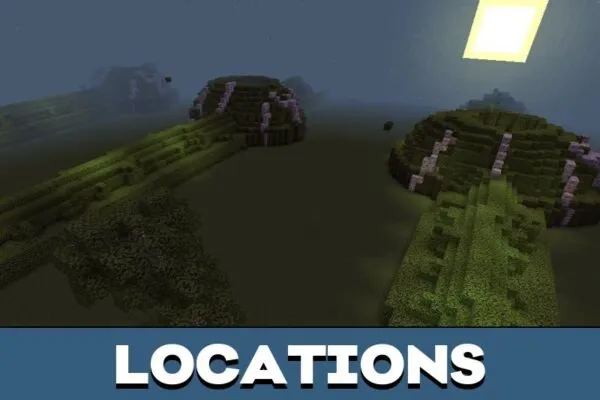 Locations from Infinite Tunnel Map for Minecraft PE