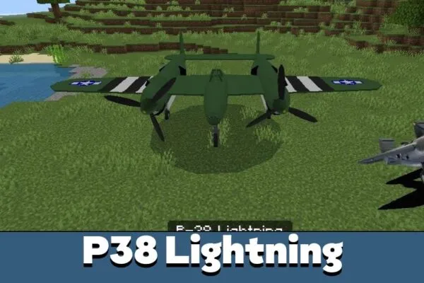 P38 Lightning from Warthunder Mod for Minecraft PE