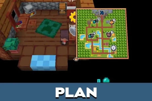 Plan from Tinycraft Map for Minecraft PE